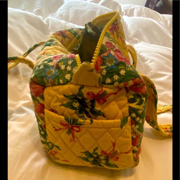 Vera Bradley Yellow Floral Quite Purse/Tote - Picture 6 of 7